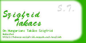 szigfrid takacs business card